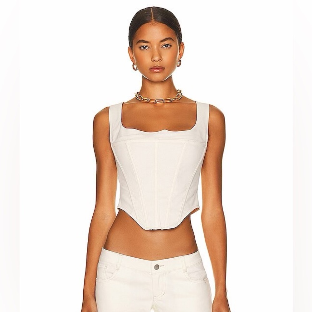 Miaou Campbell Women’s Cream Square-Neck Corset Top